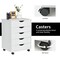 Versatile White MDF Filing Cabinet with 5 Drawers for Office or Home